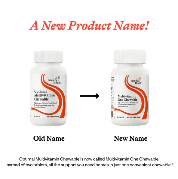 Multivitamin One Chewable | 30 Tablets (Formerly Optimal Multivitamin Chewable)