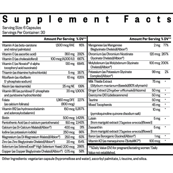 Optimal Prenatal | Methyl Free | 180 Capsules