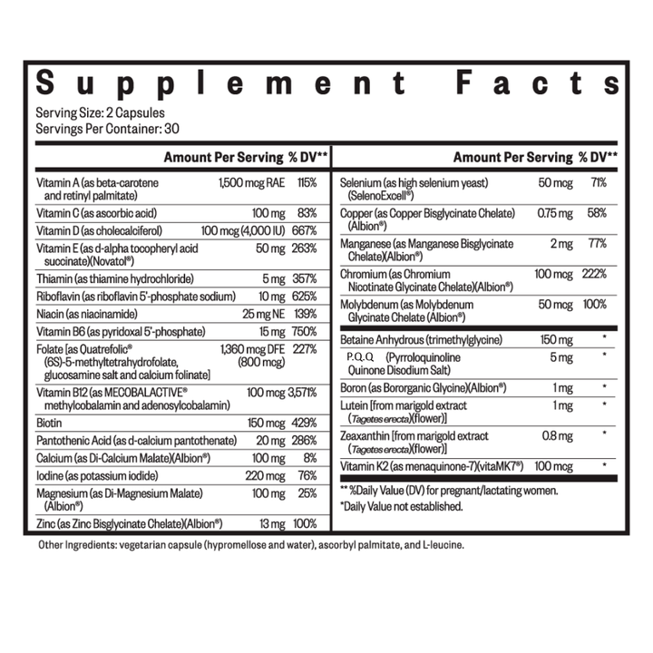 Prenatal Essentials | 60 capsules | Seeking Health