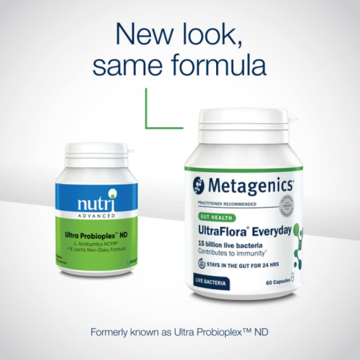 UltraFlora Everyday | Dairy Free Probiotic | 60 Capsules (Prev Ultra Probioplex ND)