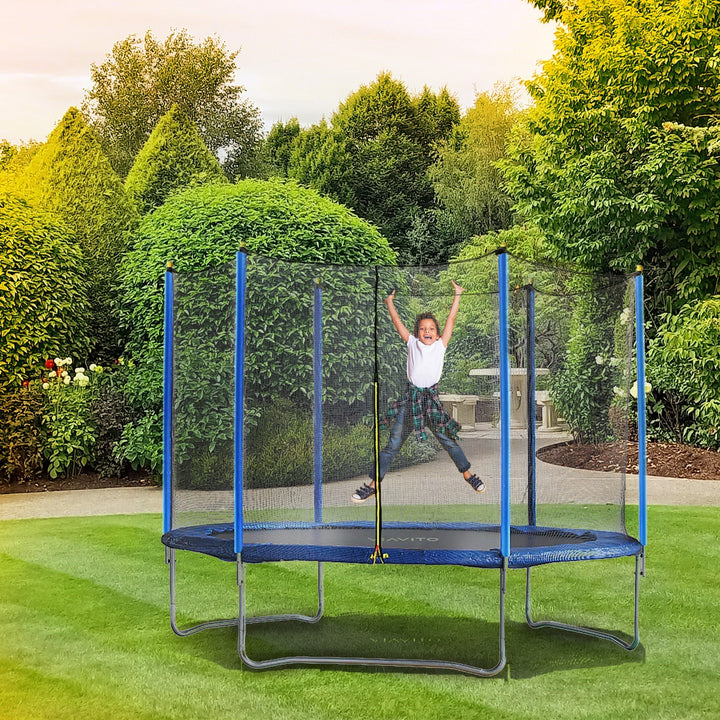 Viavito 8ft Outdoor Trampoline with Enclosure